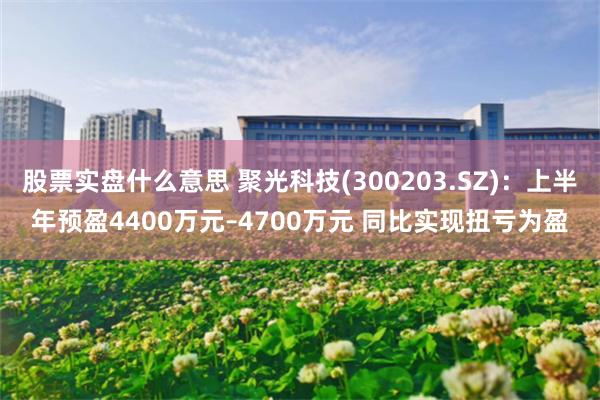 股票实盘什么意思 聚光科技(300203.SZ)：上半年预盈4400万元–4700万元 同比实现扭亏为盈