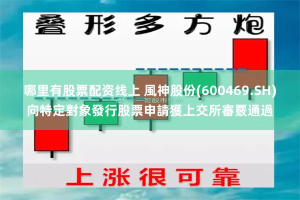 哪里有股票配资线上 風神股份(600469.SH)向特定對象發行股票申請獲上交所審覈通過