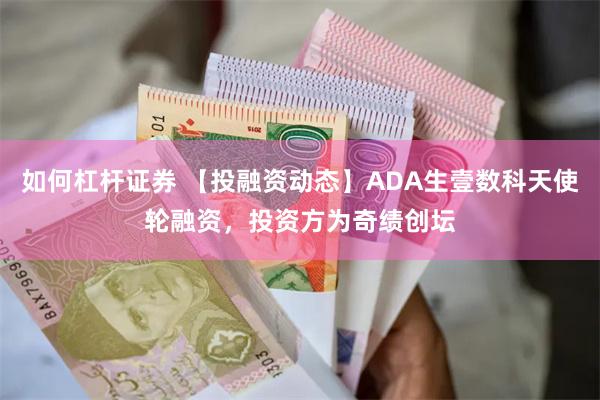 如何杠杆证券 【投融资动态】ADA生壹数科天使轮融资，投资方为奇绩创坛