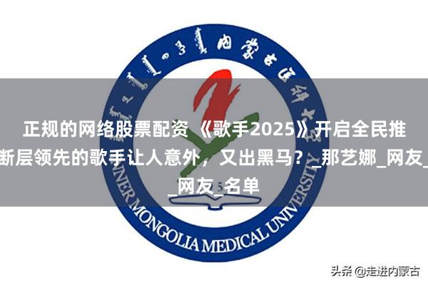 正规的网络股票配资 《歌手2025》开启全民推荐，断层领先的歌手让人意外，又出黑马？_那艺娜_网友_名单