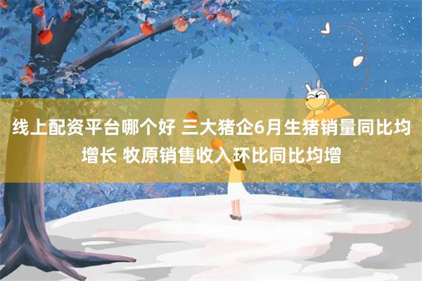 线上配资平台哪个好 三大猪企6月生猪销量同比均增长 牧原销售收入环比同比均增